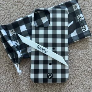 Loopy IPhone 12 Pro Max- black plaid checked- lefty